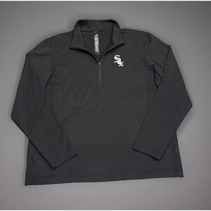 Lululemon Chicago White Sox Soft Jersey Half Zip Black Men's XL Gym Performance